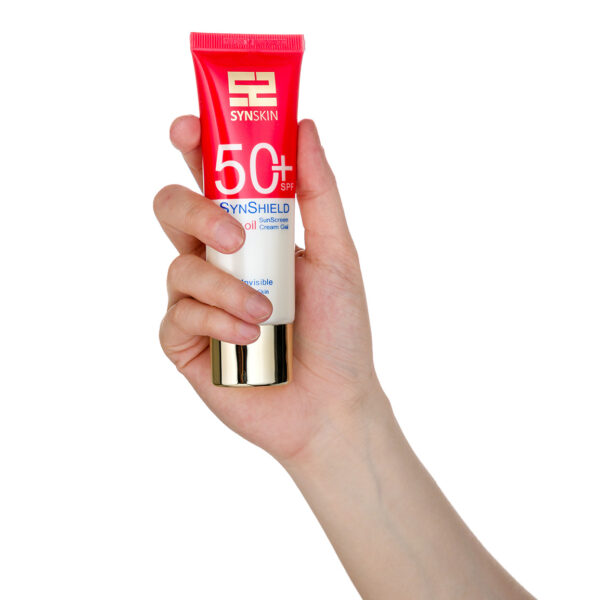 ژل کرم ضد آفتاب ساین اسکین مدل Syn Shield با SPF50 مناسب پوست چرب حجم 50 میلی لیتر